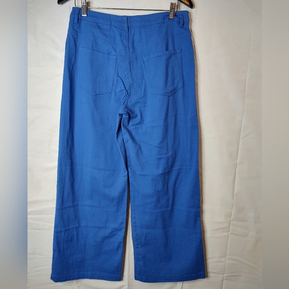 ENTRO my story wide leg pants in royal Size Large - Picture 3 of 13